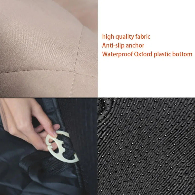 Anti-Dirty Non-Stick Dog Car Seat, Anti-Slip Waterproof Oxford Cat Car Seat, Adjustable Four Seasons Washable Car Seat Cushion
