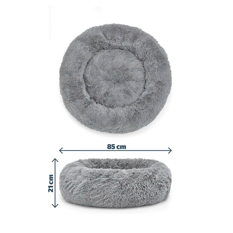 Calming Plush Donut Pet Bed
