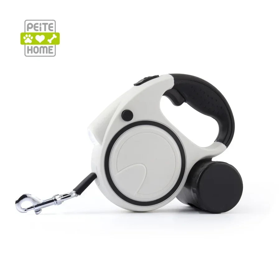 Retractable Dog Leash with LED Poop Bag Dispenser 16 FT Reflective Leash Dog Walking Puppy Durable Tractor Multifunctional Rope