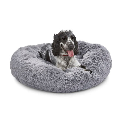 Calming Plush Donut Pet Bed