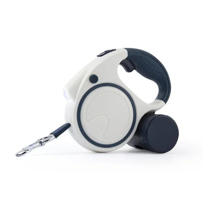 Retractable Dog Leash with LED Poop Bag Dispenser 16 FT Reflective Leash Dog Walking Puppy Durable Tractor Multifunctional Rope