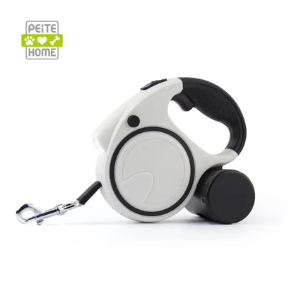 Retractable Dog Leash with LED Poop Bag Dispenser 16 FT Reflective Leash Dog Walking Puppy Durable Tractor Multifunctional Rope
